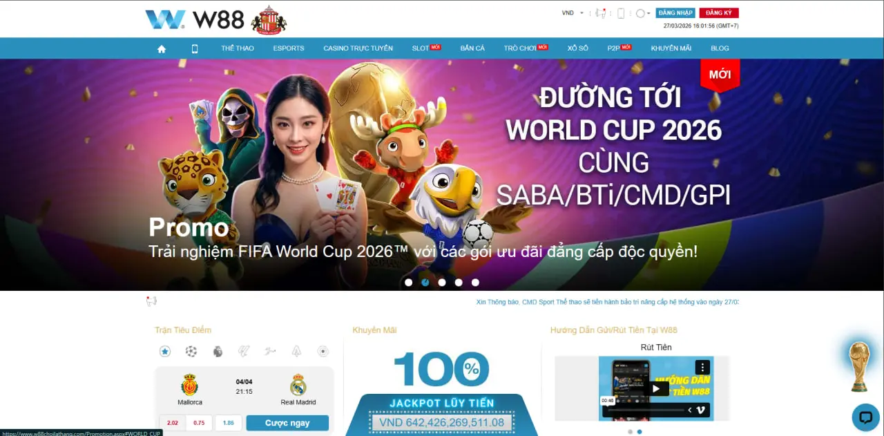 Trải qua nhiều năm biến động nhưng W88 vẫn đứng vững và ngày càng uy tín hơn trong lòng giới cược thủ